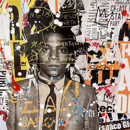 Painting Basquiat by Lamboley Franck | Painting Pop art Mixed Pop icons