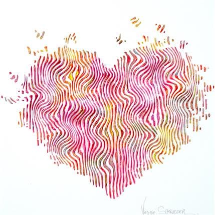 Peinture l'amour est pur, l'amour est doux par Schroeder Virginie | Tableau Pop Art Mixte minimaliste