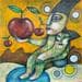 Gemälde The fruit von Casado Dan  | Gemälde Art brut Alltagsszenen Acryl Collage