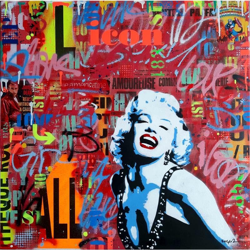 Painting Marilyn by Euger Philippe | Painting