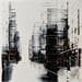 Peinture Astoria par Rey Julien | Tableau Figuratif Mixte Vues urbaines noir & blanc