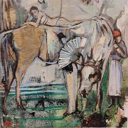 Peinture Les éventails par Machi | Tableau Figuratif Acrylique, Huile Scènes de vie