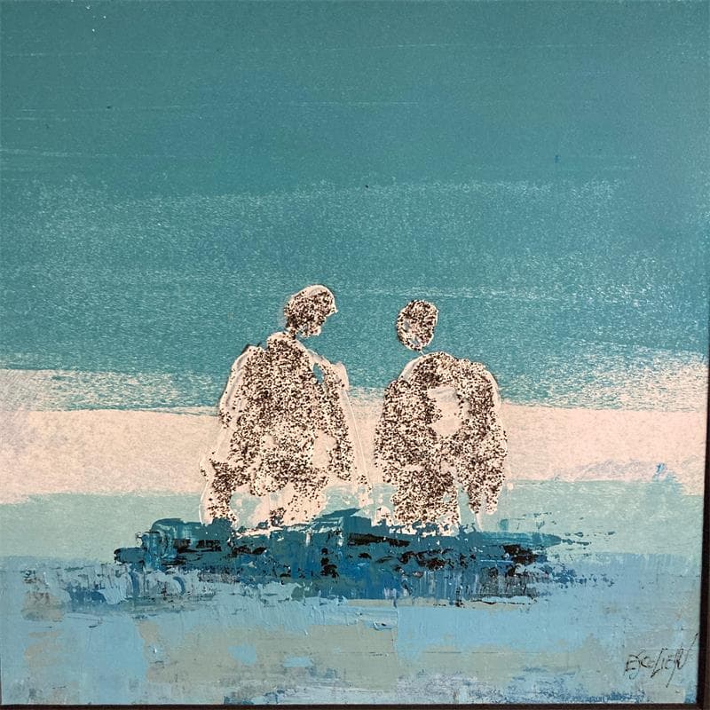 Peinture Face á la l'horizon par Escolier Odile | Tableau