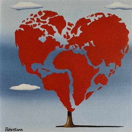 Painting Heart world by Trevisan Carlo | Painting Surrealist Oil Life style, Pop icons