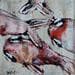 Painting 3 poissons by Maury Hervé | Painting Figurative Animals Oil