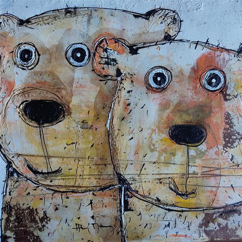 Painting Ensemble  by Maury Hervé | Painting Figurative Oil Animals