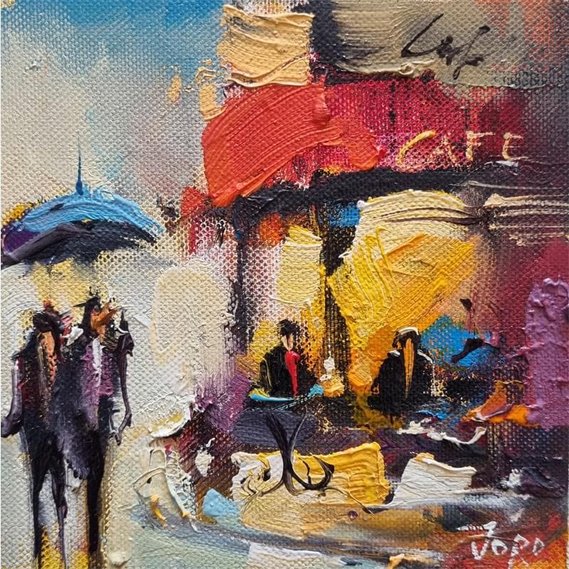 Painting going out by Joro | Painting Figurative Oil Urban