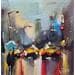 Gemälde rainy street von Joro | Gemälde Figurativ Urban Öl