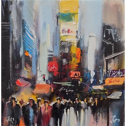 Painting times square by Joro | Painting Figurative Oil Urban