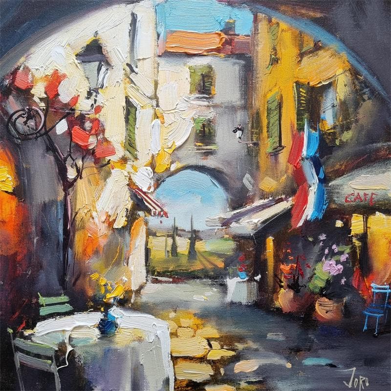 Painting south france by Joro | Painting Figurative Urban Oil
