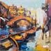 Gemälde sunny venice von Joro | Gemälde Figurativ Urban Öl