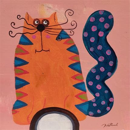 Peinture Cat 1 par Krol Pawel | Tableau Figuratif Mixte animaux