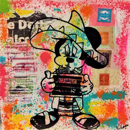 Painting Mickey Mexicano by Kikayou | Painting Pop art Mixed Animals, Pop icons