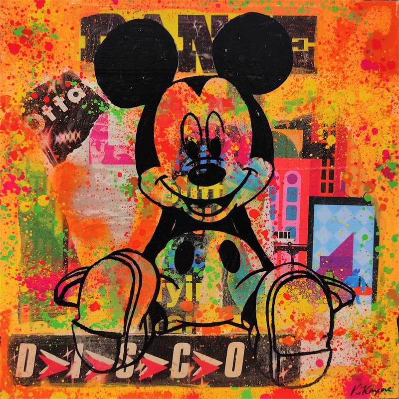 Painting Mickey by Kikayou | Painting Pop art Mixed Pop icons Animals