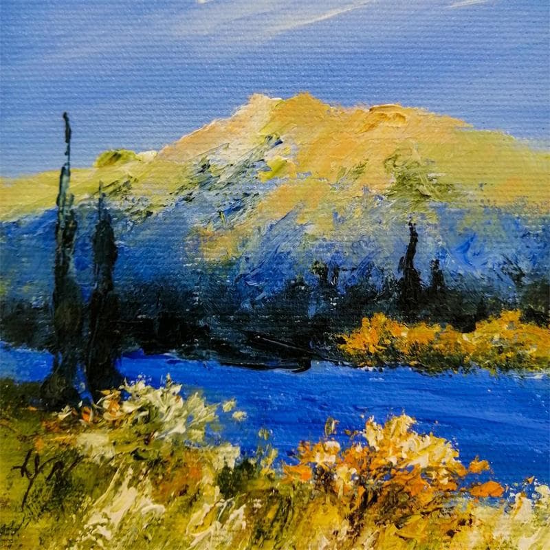 Painting paysage provençal by Lyn | Painting Figurative Landscapes Oil