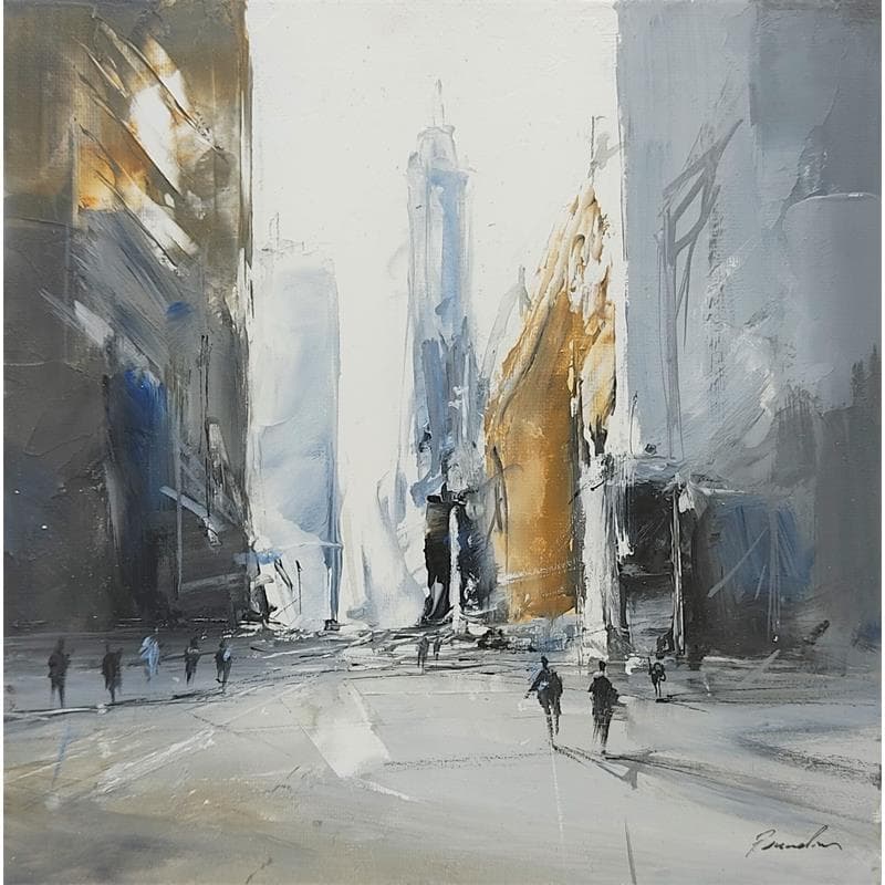 Painting Quarantaine by Poumelin Richard | Painting Figurative Urban Oil