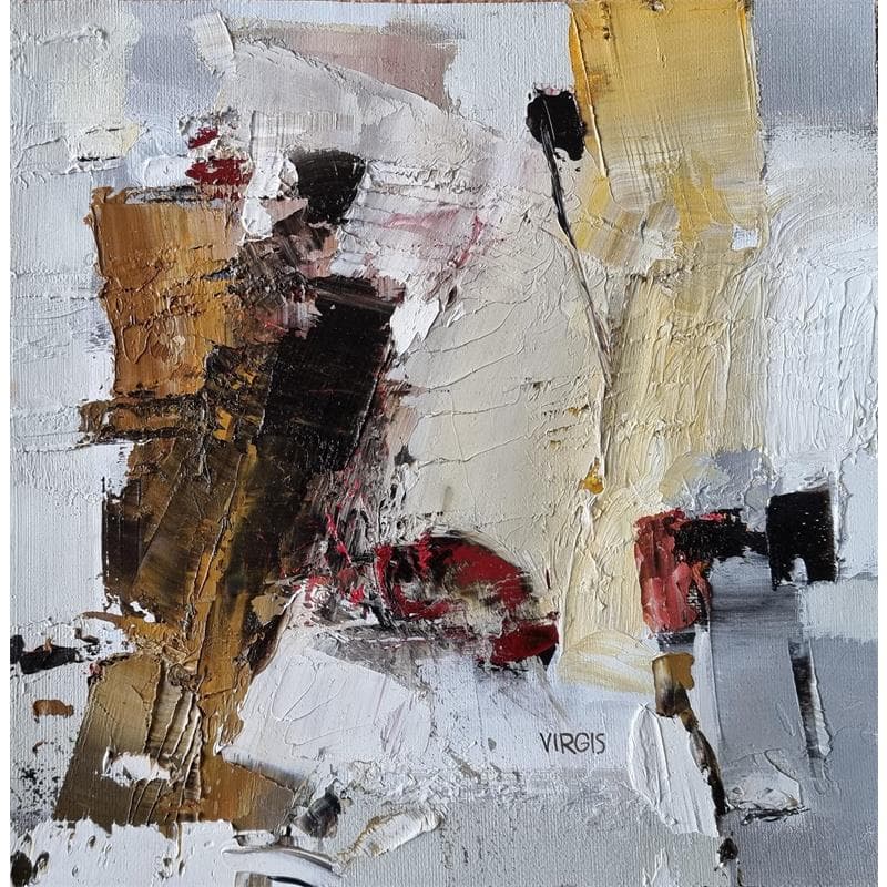 Painting Waiting by Virgis | Painting Abstract Minimalist Oil