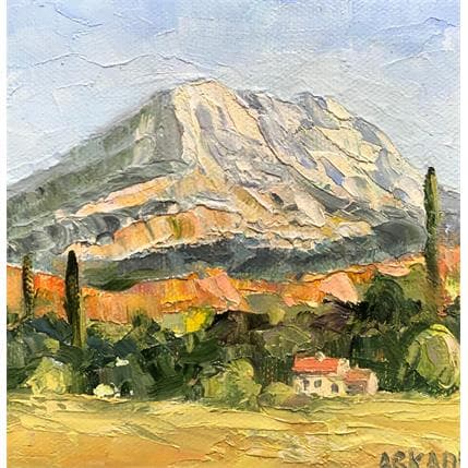 Painting Sainte Victoire by Arkady | Painting Figurative Oil Landscapes