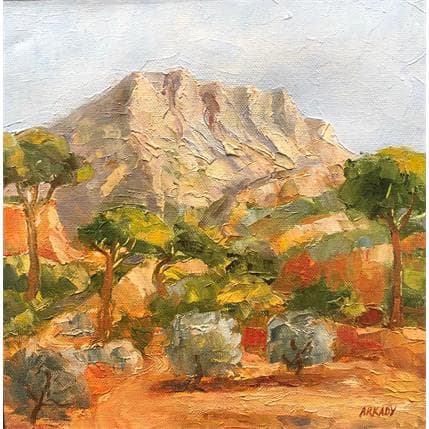 Painting Sainte Victoire by Arkady | Painting Figurative Oil Landscapes