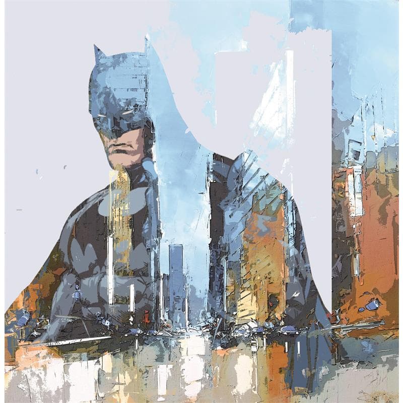 Peinture Batman - Shadow par Castan Daniel | Tableau Pop Art Mixte Vues urbaines icones Pop