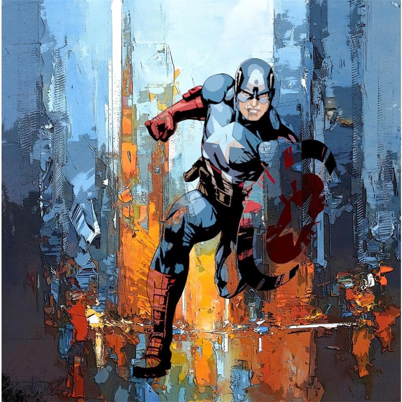 Painting Captain America - Pigtown by Castan Daniel | Painting