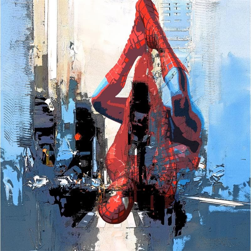 Painting Spider Man - Laurelton by Castan Daniel | Painting Pop art Mixed Urban Pop icons