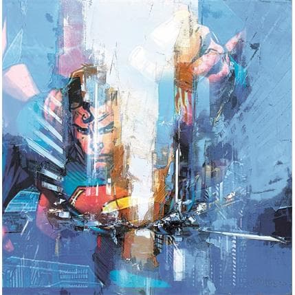 Painting Superman - Bleecker Street by Castan Daniel | Painting Figurative Mixed Pop icons, Urban