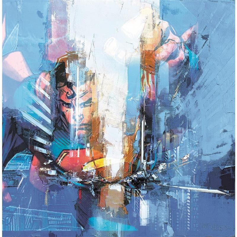 Painting Superman - Bleecker Street by Castan Daniel | Painting Figurative Oil Pop icons, Urban