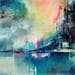 Peinture Les caprices du ciel par Levesque Emmanuelle | Tableau Abstrait Huile Vues urbaines minimaliste