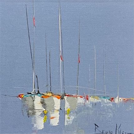 Painting Vers le lointain by Klein Bruno | Painting Figurative Oil Marine