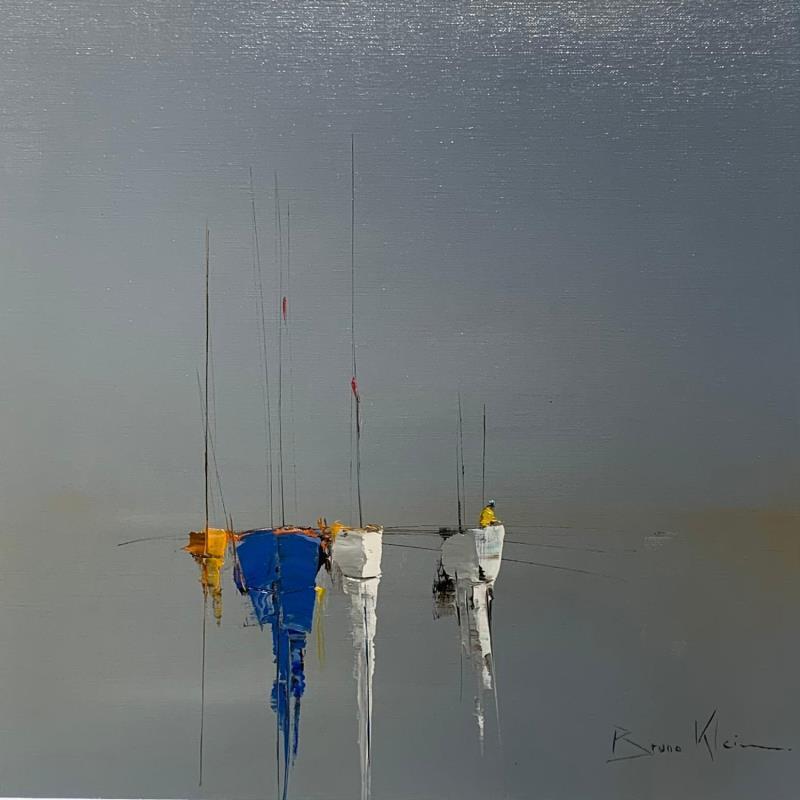Painting Seul au monde by Klein Bruno | Painting Figurative Oil Marine