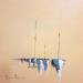 Painting Tout le long de la digue by Klein Bruno | Painting Figurative Landscapes Marine Oil
