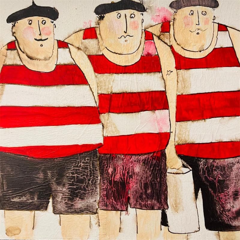 Painting Jean Michael, Rene, Thomas by Colombo Cécile | Painting  Acrylic, Pastel