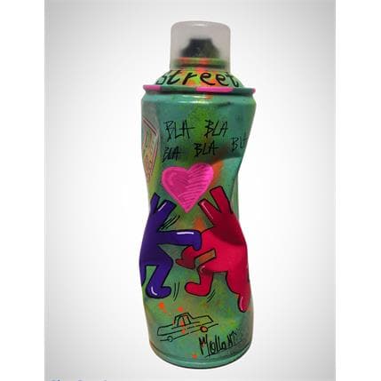 Sculpture Keith Haring forever by Molla Nathalie  | Sculpture Pop art Recycled objects Pop icons