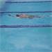 Painting swimmer 7 by Castignani Sergi | Painting Figurative Landscapes Oil Acrylic