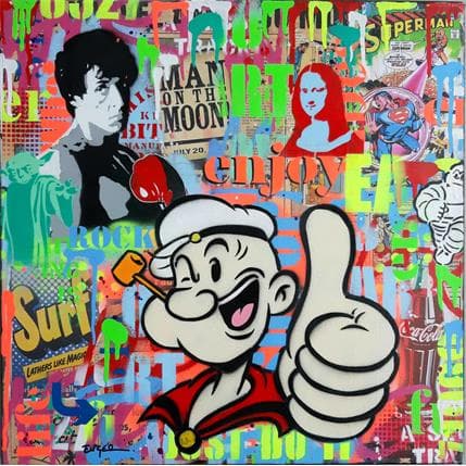 Painting Enjoy life by Euger Philippe | Painting Pop art Acrylic Pop icons