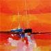 Gemälde Echouage au rouge von Menant Alain | Gemälde Figurativ Marine Öl Acryl