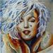 Peinture Marilyn par Medeya Lemdiya | Tableau Pop Art Mixte Portraits icones Pop