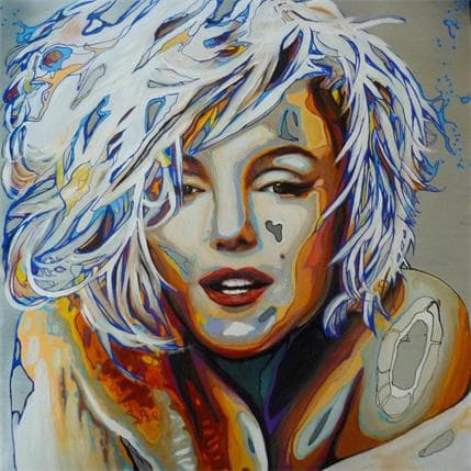 Peinture Marilyn par Medeya Lemdiya | Tableau Pop Art Mixte icones Pop, Portraits