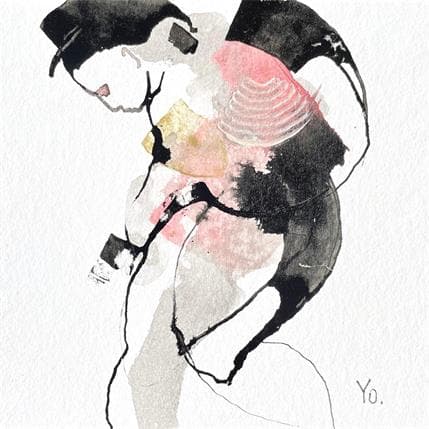 Painting Mes raisons de t'aimer by YO | Painting Figurative Watercolor, Mixed Nude