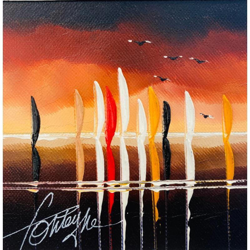 Painting le ciel des amoureux by Fonteyne David | Painting Figurative Acrylic, Oil
