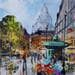 Painting Place d'Anvers by Frédéric Thiery | Painting Figurative Landscapes Acrylic