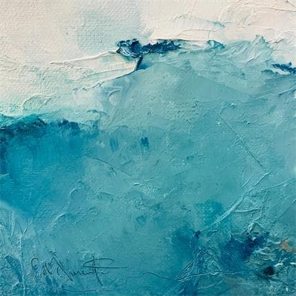 Peinture Un goût d'océan par Dumontier Nathalie | Tableau Abstrait Huile minimaliste