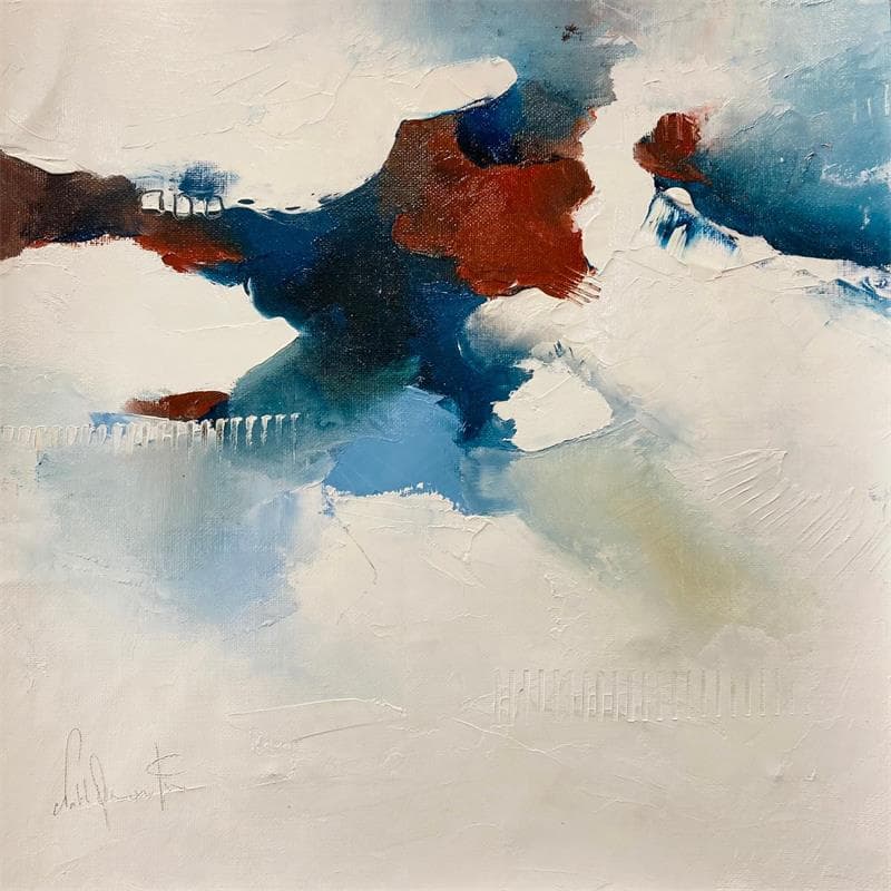 Painting De nos jours il ne reste by Dumontier Nathalie | Painting Abstract Oil Minimalist