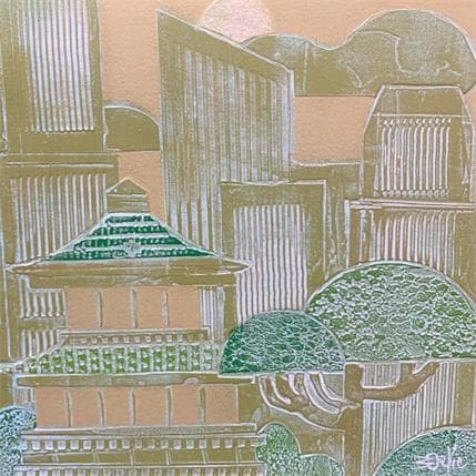 Painting 501. JAPON by Devie Bernard  | Painting Subject matter Acrylic, Cardboard Urban