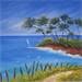 Painting Littoral 2 by Lyn | Painting Figurative Landscapes Oil