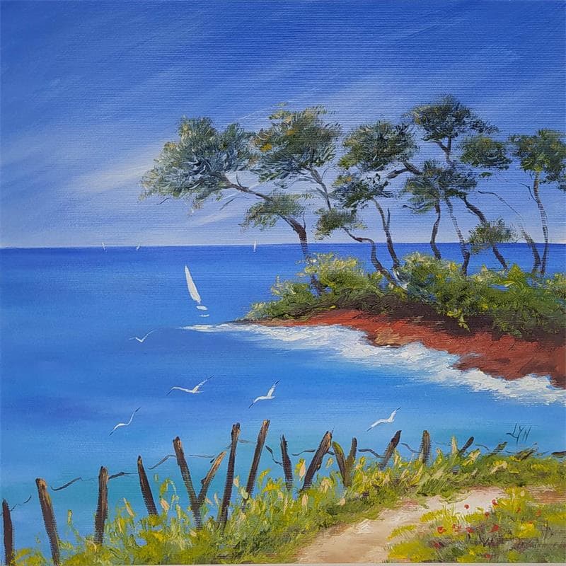 Painting Littoral 2 by Lyn | Painting Figurative Oil Landscapes