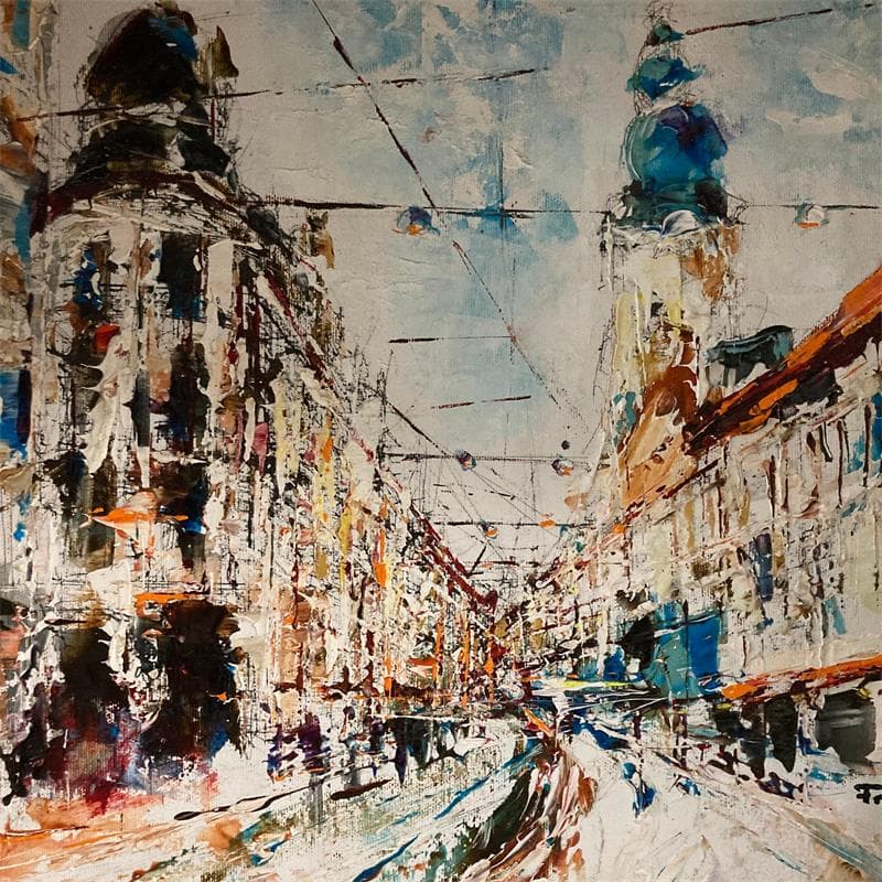 Painting Graz  by Reymond Pierre | Painting Figurative Oil Landscapes, Urban