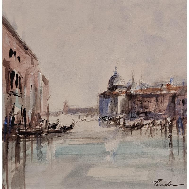 Painting Grand Canal  by Poumelin Richard | Painting Figurative Urban Oil