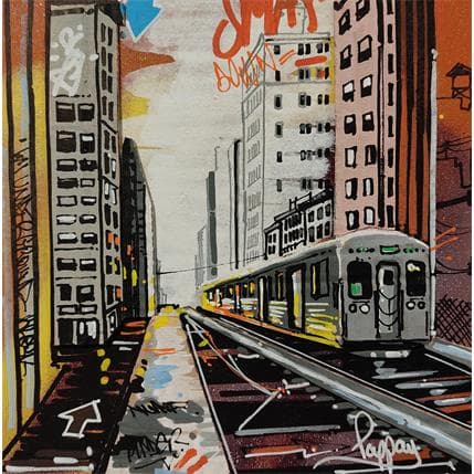 Painting Metro outside by Pappay | Painting Street art Acrylic Pop icons, Urban